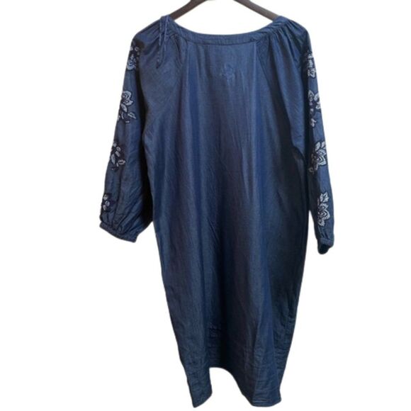 New Direction Women's Chambray Dress Size Large - Picture 6 of 9